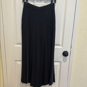 Zara Pleated Culottes, Wide Leg Pants, Navy Blue, Small
